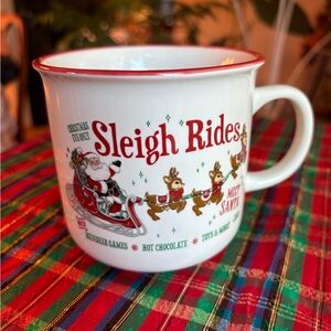 Burton Christmas Sleigh Rides Ceramic Mug Coffee Cup NEW
